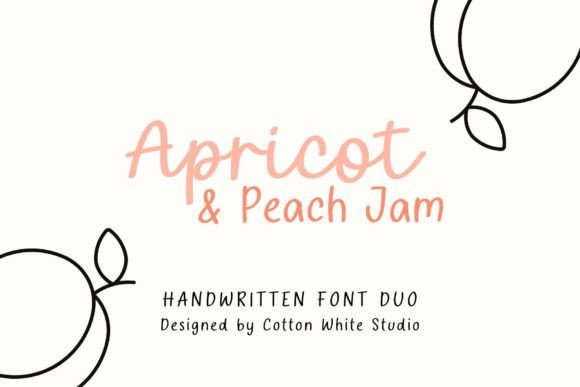 Apricot and Peach Jam: A Handwritten Font Duo for Creative Projects
