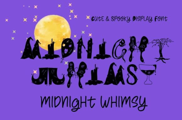 Midnight Whimsy: A Playfully Spooky Display Font