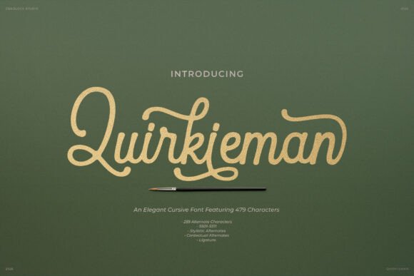 Quirkieman: A Vintage Handmade Cursive Font