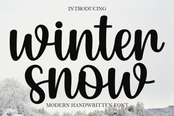 Winter Snow: A Handwritten Script for Elegant Cold-Season Design